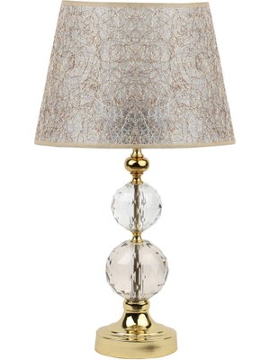 Vinner Gold Kristal 2'li Küre Abajur - Sarı Kırçıl