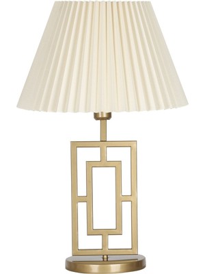 Vinner Puglia Eskitme Mat Gold Metal Abajur - Krem Kırma