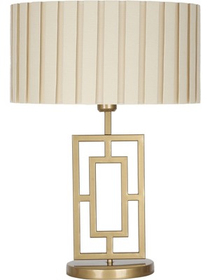 Vinner Puglia Eskitme Mat Gold Metal Abajur - Kırma Krem