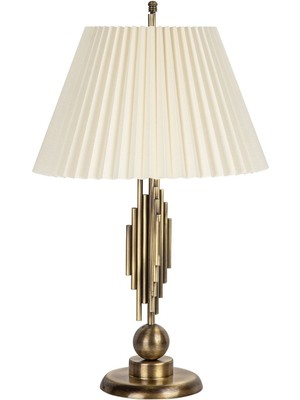Vinner Marche Mka-01 Eskitme Mat Gold Metal Abajur - Krem Kırma