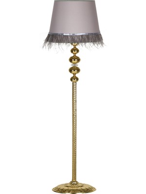 Epifanio Gold Burgulu 4'lü Küre Kristal Lambader - Gri Püskül