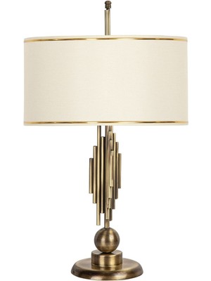 Vinner Marche Mka-01 Eskitme Mat Gold Metal Abajur - Gold Krem