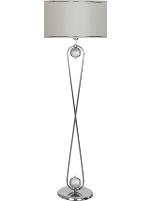 Vinner Forever Krom Kaplama Metal Lambader, Modern Dekoratif Metal Oturma Odası Çalışma Odası Zemin Lambası