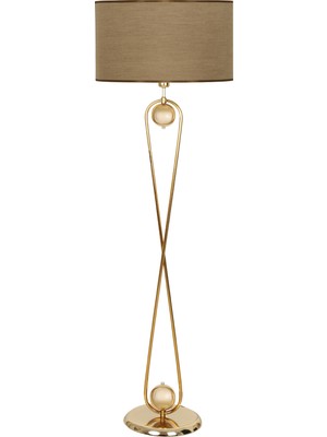 Vinner Forever Gold Kaplama Metal Lambader, Modern Dekoratif Metal Oturma Odası Çalışma Odası Zemin Lambası