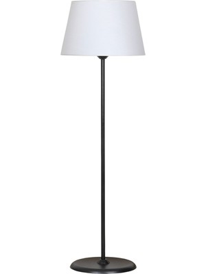 Vinner Siyah Kaplama Conic Düz Tek Ayak Metal Lambader