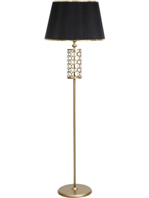 Epifanio Laser 5709 Eskitme Kaplama Metal Lambader - Gold Şeritli Organize Siyah