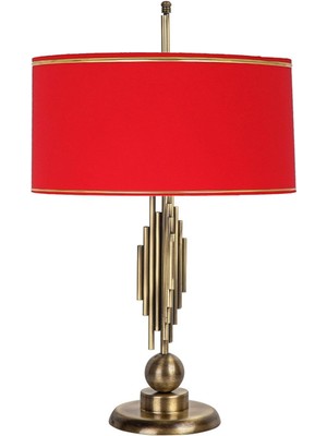 Vinner Marche Mka-01 Eskitme Mat Gold Metal Abajur - Gold Kırmızı
