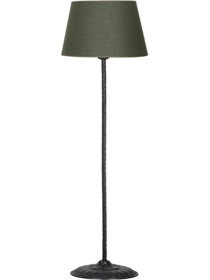 Vinner Siyah Kaplama Conic Burgulu Tek Ayak Metal Lambader - Haki Yeşil