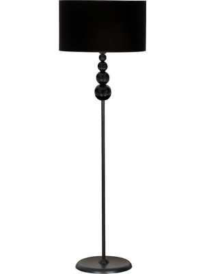 Epifanio Bern Siyah Kaplama Four Küre Metal Tek Ayaklı Lambader - Siyah