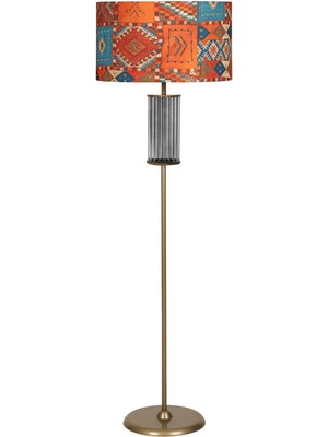 Epifanio Nuuk Eskitme Ayaklı Modern Özel Tasarım Cam Lambader - Cappadocia Desenli