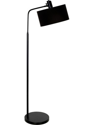 Vinner Rivoli Statik Siyah Kaplama Tek Ayaklı Metal Lambader - Siyah