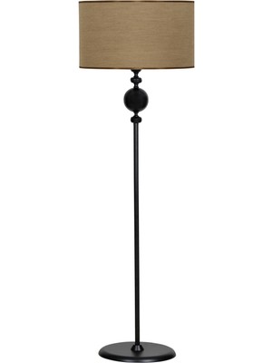Epifanio Oslo Siyah Kaplama Tek Ayaklı Metal Lambader - Pre Kahverengi