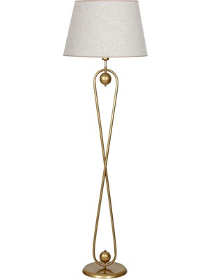 Epifanio Foreverx Statik Eskitme Mat Gold Metal Lambader, Zemin Lambası