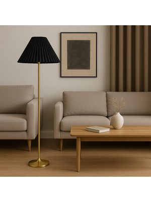 Vinner LMD-FR03 Conic Eskitme Mat Gold Metal Lambader - Siyah Kırma