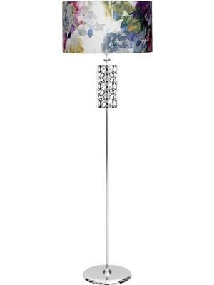 Epifanio Laser 5707 Krom Kaplama Metal Lambader - Gül Desenli