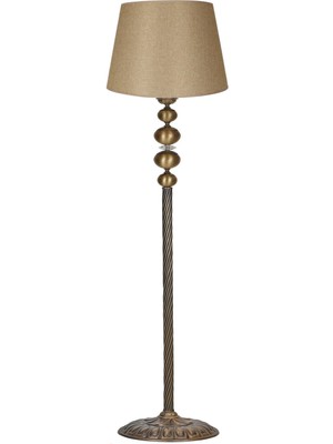 Epifanio Eskitme Burgulu 4'lü Küre Kristal Lambader - Hasır Kahve