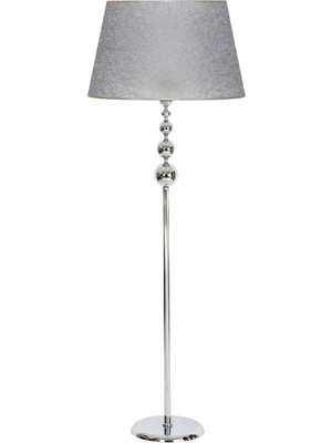 Vinner Krom Kaplama Üçlü Küre Düz Tekli Metal Ayak Lambader