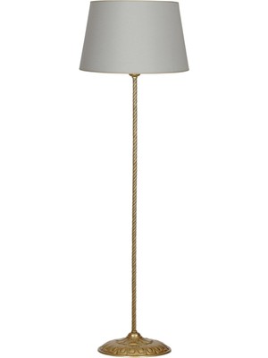 Vinner Conic Eskitme Tek Ayaklı Metal Burgulu Lambader - Düz Gri