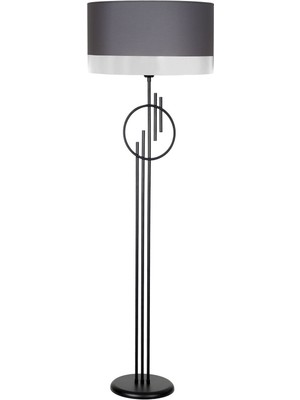 Vinner Seattle Statik Siyah Tek Ayaklı Metal Lambader - Antrasit Gri