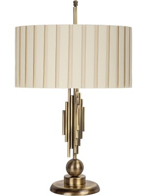 Vinner Marche Mka-01 Eskitme Mat Gold Metal Abajur - Kırma Krem