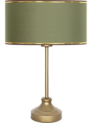 Vinner Onze Eskitme Mat Gold Metal Abajur, Masa Lambası - Gol Haki