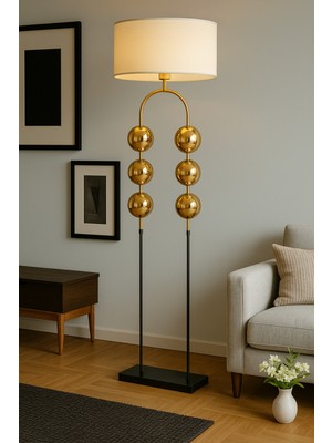 Vinner Rustica Modern Metal Lambader – Krom ve Gold Gövdeli