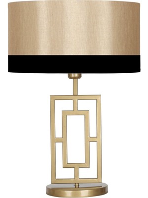 Vinner Puglia Eskitme Mat Gold Metal Abajur - Siyah Mataro