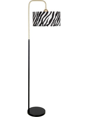 Vinner Potenza Eskitme Detaylı Siyah Metal Lambader - Zebra