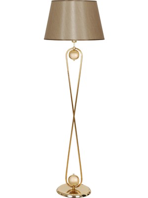 Vinner Forever Gold Kaplama Metal Lambader, Modern Dekoratif Metal Oturma Odası Çalışma Odası Zemin Lambası