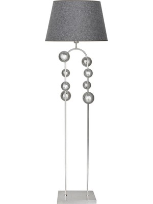 Vinner Krom Kaplama Metal Lambader - Hasır Gri