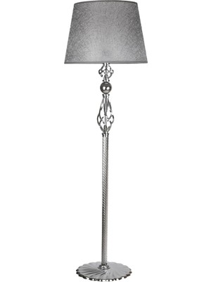 Vinner Krom Kaplama Şelale Paslanmaz Metal Modern Lambader - Gri Kırçıl