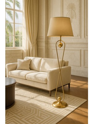 Epifanio Forever Aura Mataro Vizon Şapkalı Lambader – Metal Gövde, Lüks Salon Aydınlatma