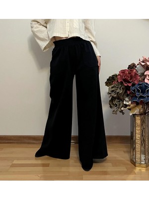 Cardella Kadın Yüksek Bel Ispanyol Paça Pamuklu Pantolon – Rahat Kesim Günlük Şık Bol Paça Pantolon