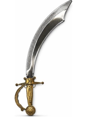 Eco Port Parlak Metal Görünümlü Eskitme Kabzalı Plastik Korsan Kılıcı 45 cm