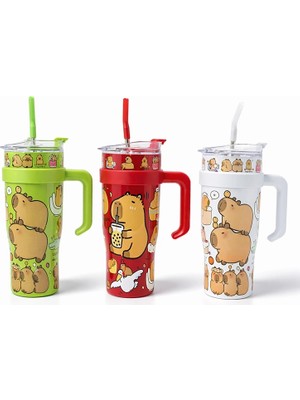 Eco Port Sevimli Kapibara Pipetli Termos & Suluk ALK4711