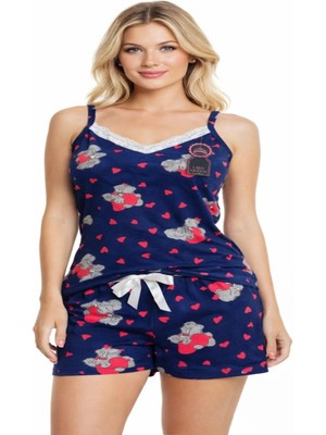 Nexo Kadın Şortlu Askılı Kol Bambu Ring Viskon Dantelli Pijama Takımı