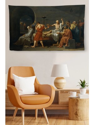 Duvar Örtüsü Baldıran Zehri Içen Sokrates Kaliteli Kanvas Duvar HALISI-4012