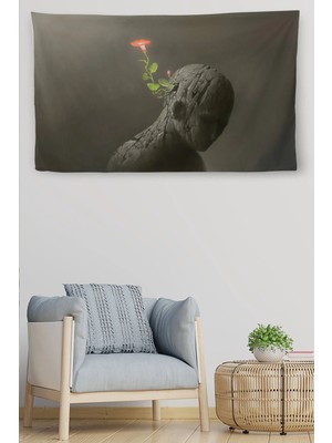 Duvar Örtüsü Yeşeren Fikir Kaliteli Kanvas Duvar HALISI-4034