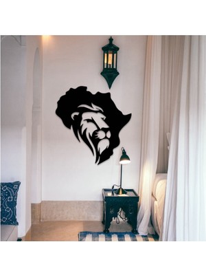 İDA Craft Ahşap Aslan  Kral Duvar Dekoru