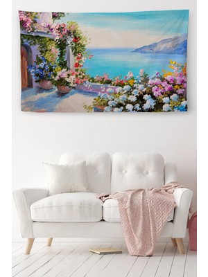 Duvar Örtüsü Deniz Manzaralı Kaliteli Kanvas Duvar HALISI-3988