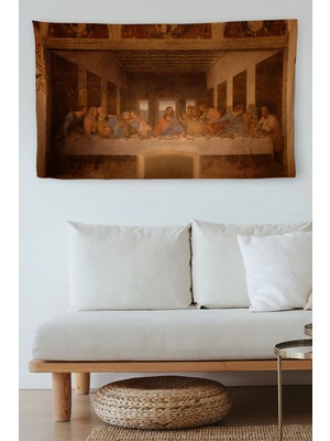 Duvar Örtüsü / Halısı Son Akşam Yemeği Kaliteli Kanvas KUMAŞ-4070