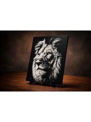 Olivyard Home Aslan Masa Dekoratif Tablo Stantlı Pla 17,5 x 12,5 cm