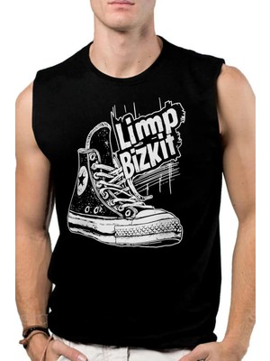 ROCKANDROLL Rock &roll Limp Sneaker Siyah Kesik Kol | Kolsuz Erkek Tshirt | Atlet