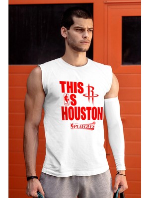 Rock&Roll Rock &roll Rockets Basketbol Beyaz Kesik Kol | Kolsuz Erkek Tshirt | Atlet