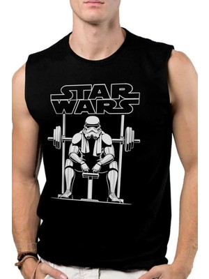Rock&Roll Rock &roll Trooper Gym Siyah Kesik Kol | Kolsuz Erkek Tshirt | Atlet