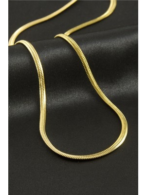 Zero Land Zengemtx Italyan Zincir Çelik Kolye 60 Cm-Sarı