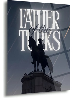 Shiny Art Atatürk Atlı Heykel Father Of The Turks Cam Tablo – ATA288