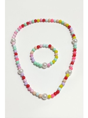 Zero Land Zengemtx Inci Boncuk Çocuk Set Kolye-Renkli