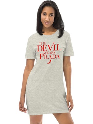 Rock&roll Marka Sever Gri Kısa Kollu Penye Kadın T-Shirt Elbise