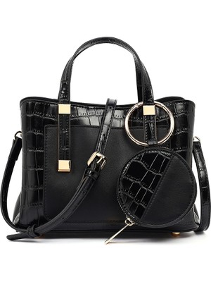 Derimod Kadın Siyah Uzun Askılı Mini Klasik Kol Çantası 26PBD273714